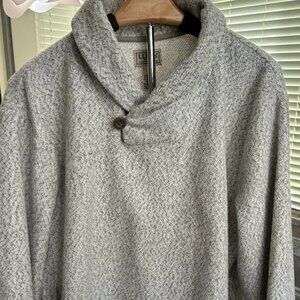 LL Bean cozy pullover sweater  XL-Reg VERY soft Gray/white plush